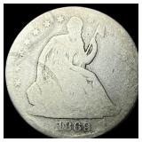 1869 Seated Liberty Half Dollar NICELY CIRCULATED