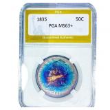 1835 Capped Bust Half Dollar PGA MS63+