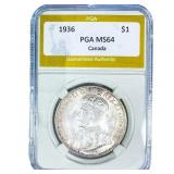 1936 Canada Silver Dollar PGA MS64