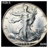 1928-S Walking Liberty Half Dollar CHOICE BU+
