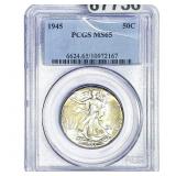 1945 Walking Liberty Half Dollar PCGS MS65