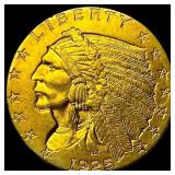 1925-D Gold Indian Head Quarter Eagle $2.50 CLOSEL