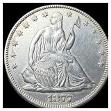 1877 Silver Seated Liberty Half Dollar  UNCIRCULA
