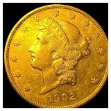 1902-S Gold $20 Liberty Head Double Eagle CHOICE A