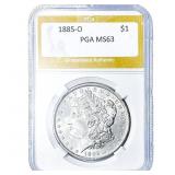 1885-O Morgan Silver Dollar PGA MS63