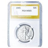 1945 Walking Liberty Half Dollar PGA MS65