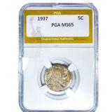 1937 Buffalo Nickel PGA MS65
