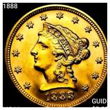 1888 $2.50 Gold Quarter Eagle CHOICE BU