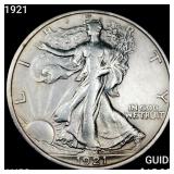 1921 Walking Liberty Half Dollar CHOICE AU
