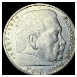 1936A Germany Silver 5 Reichsmark