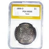 1898-O Morgan Silver Dollar PGA MS66 Toner