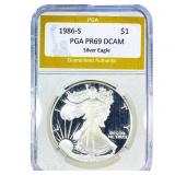 1986-S Silver Eagle PGA PR69 DCAM