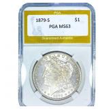 1879-S Morgan Silver Dollar PGA MS63