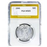 1946 Walking Liberty Half Dollar PGA MS65