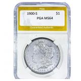 1900-S Morgan Silver Dollar PGA MS64