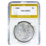 1904 Morgan Silver Dollar PGA MS65