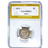 1913 Buffalo Nickel PGA MS65+ Type 1