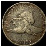 1857 Flying Eagle Cent NEARLY UNCIRCULATED