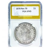 1878 Rev 79 Morgan Silver Dollar PGA XF45