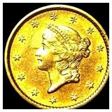 1852 Gold $1 Liberty Head Type 1 CHOICE AU