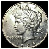 1935 Silver Peace Dollar CLOSELY UNCIRCULATED