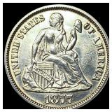 1877 Silver Seated Liberty Dime UNCIRCULATED