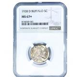 1938-D Buffalo Nickel NGC MS67+