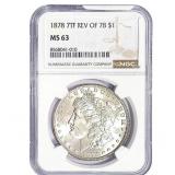 1878 Morgan Silver Dollar NGC MS63