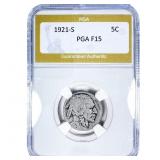 1921-S Buffalo Nickel PGA F15