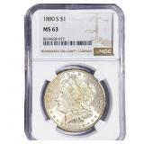 1880-S Morgan Silver Dollar NGC MS63