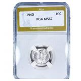 1940 Mercury Silver Dime PGA MS67