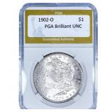 1902-O Morgan Silver Dollar PGA Brilliant UNC
