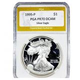 1995-P Silver Eagle PGA PR70 DCAM