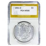 1901-O Morgan Silver Dollar PGA MS66