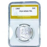 1960 Franklin Half Dollar PGA MS66 FBL