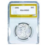 1946 Walking Liberty Half Dollar PGA MS65