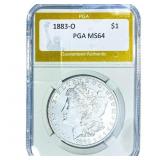 1883-O Morgan Silver Dollar PGA MS64