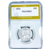 1932 Washington Silver Quarter PGA MS63