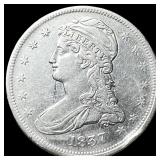 1837 Capped Bust Half Dollar NEARLY UNCIRCULATED