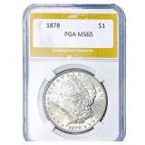 1878 Morgan Silver Dollar PGA MS65