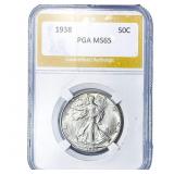 1938 Walking Liberty Half Dollar PGA MS65