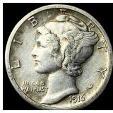1916-S Silver Mercury Dime CLOSELY  UNCIRCULATED