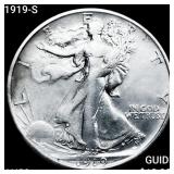 1919-S Walking Liberty Half Dollar CLOSELY UNCIRCU