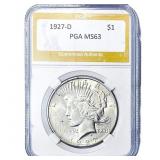 1927-D Silver Peace Dollar PGA MS63