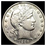 1906-D Silver Barber Half Dollar CLOSELY  UNCIRCU