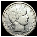 1907-O Silver Barber Half Dollar LIGHTLY  CIRCULA