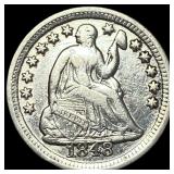 1848-O Silver Seated Liberty Half Dime CHOICE  AU