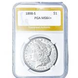1898-S Morgan Silver Dollar PGA MS64+