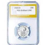 1924-D Standing Liberty Quarter PGA Brilliant UNC