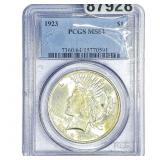 1923 Silver Peace Dollar PCGS MS64